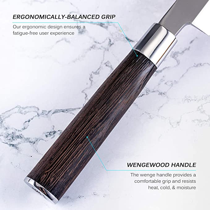 Kyoku Samurai Series Yanagiba Knife Japanese Sushi Sashimi Knives Superior Japanese Steel Wenge Woo