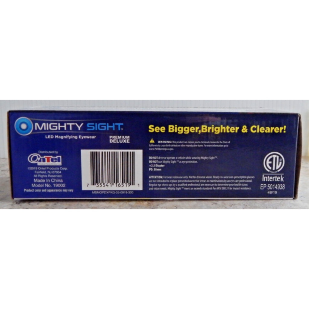 Ontel Mighty Sight LED Magnifying Eyewear 160% Magnification 2.5 Diopters