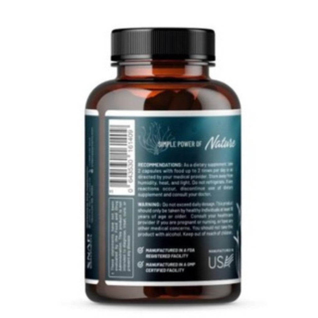 Nutrivein Organic Sea Moss 1600mg Supplement 120 Vegetable Capsules