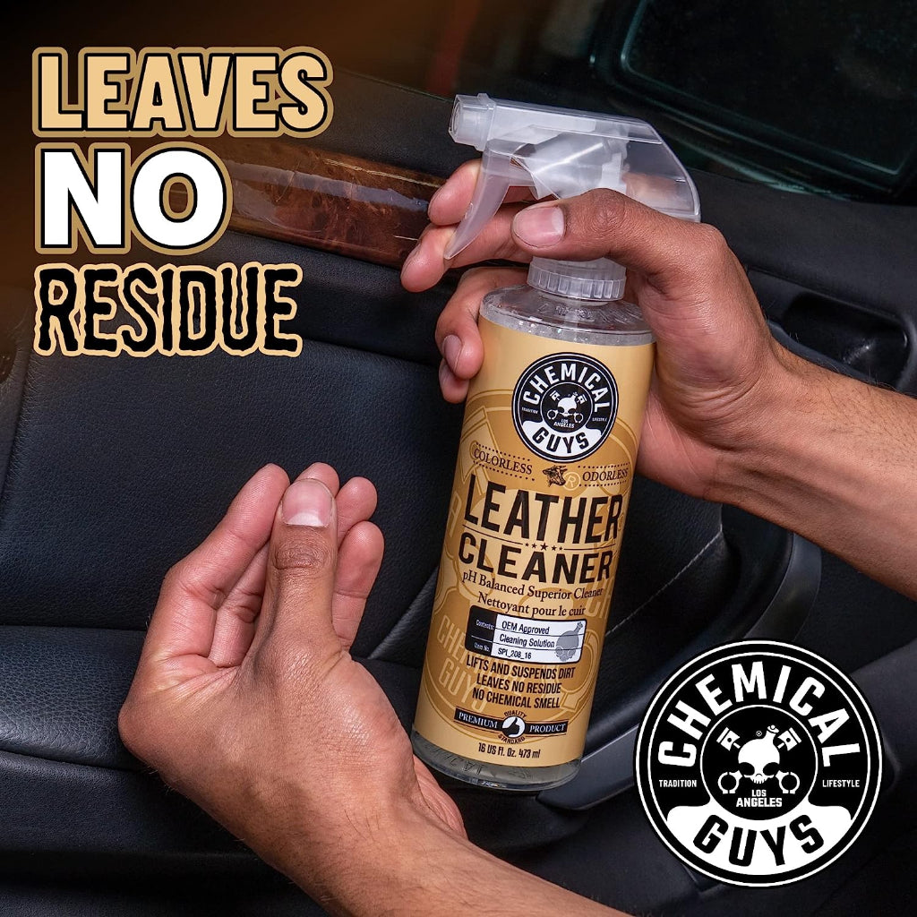 Chemical Guys Leather Cleaner pH Balanced Superior Cleaner Colorless and Odorless - 473ml / 16 fl oz