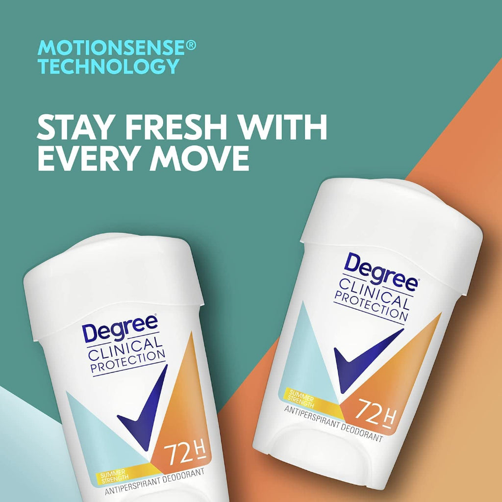 Degree Clinical Protection Summer Strength Deodorant 72H Soft Solid 48g