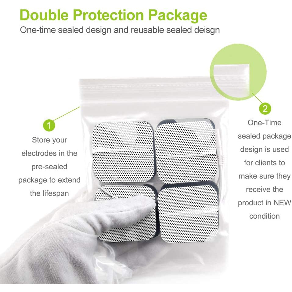 Auvon Tens Unit Pads Self-Adhering Electrodes For Electrotherapy Pack Of 20