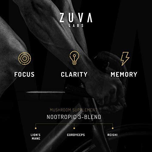 Zuva Labs Lions Mane Mushroom Capsules Premium Mushroom Supplement 90 Capsules