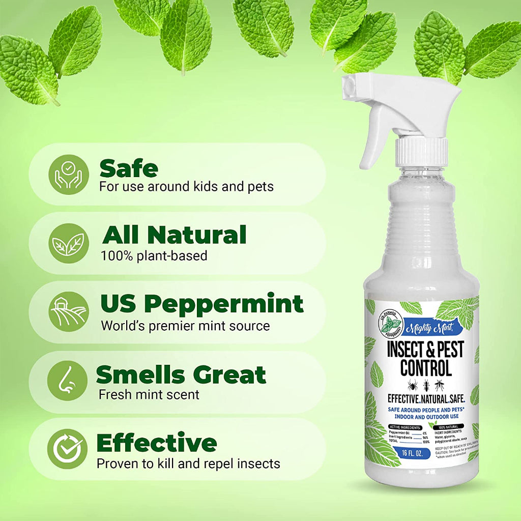 Mighty Mint Insect & Pest Control Peppermint Oil Indoor And Outdoor - 16fl.oz