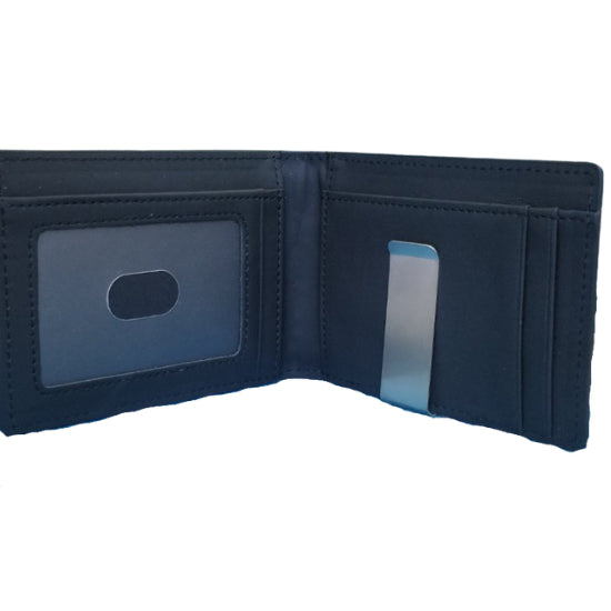 Serman Brands Rfid Blocking Men's Slim Bifold Wallet in Jet Black (TQ-306)