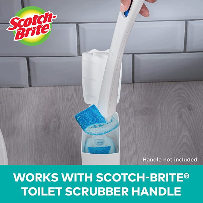 Scotch Brite Disposable Toilet Scrubber Refills Removes Rust & Hard Water Stains 10 Refills