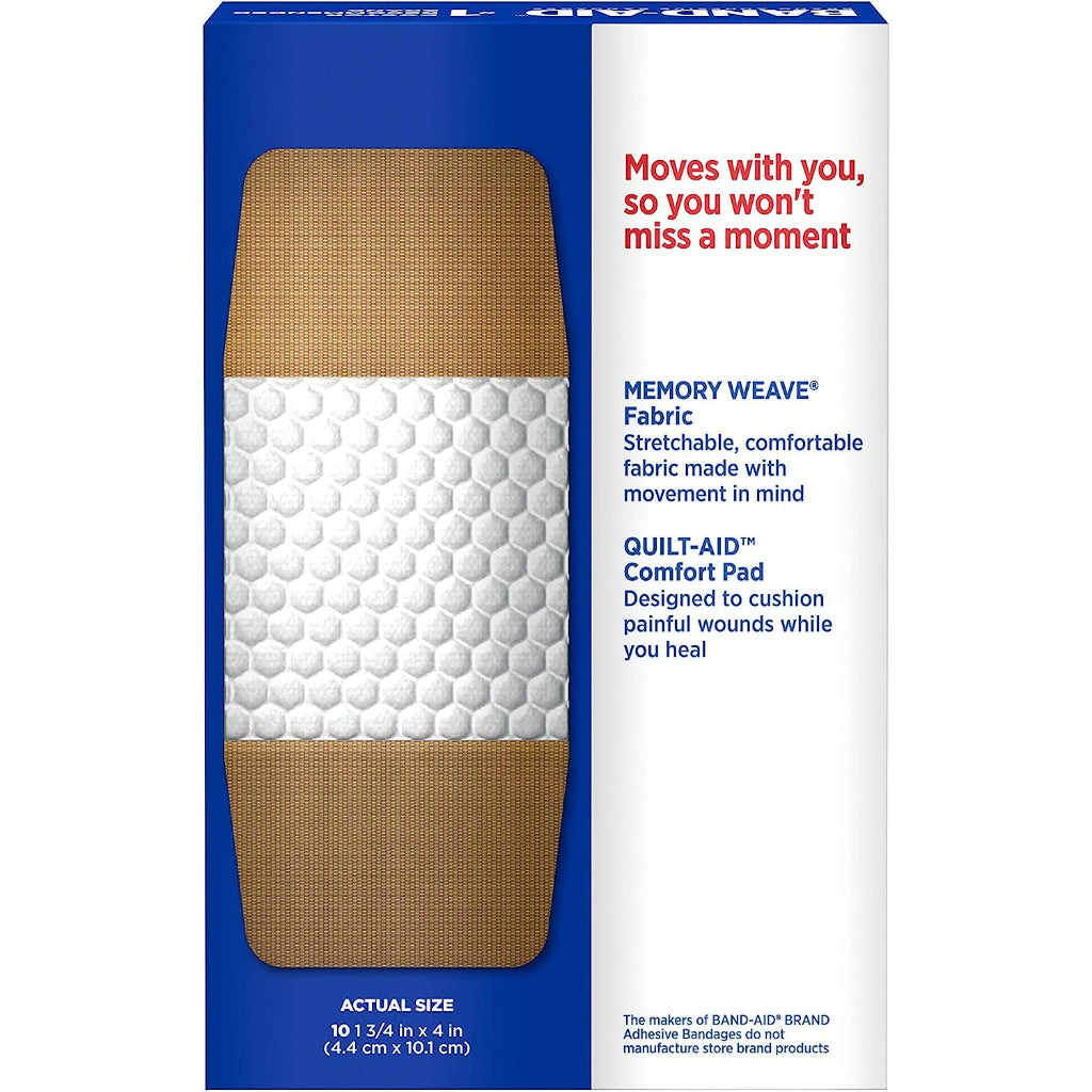 Band-Aid Flexible Fabric Adhesive Bandages 10 Extra Large