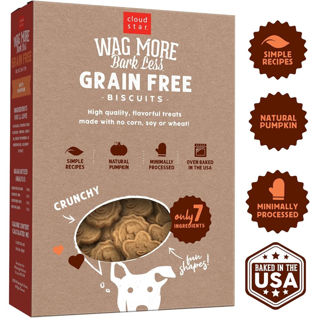 Cloud Star Wag More Bark Less Grain Free Biscuit Treat for Dogs - 14oz / 396g