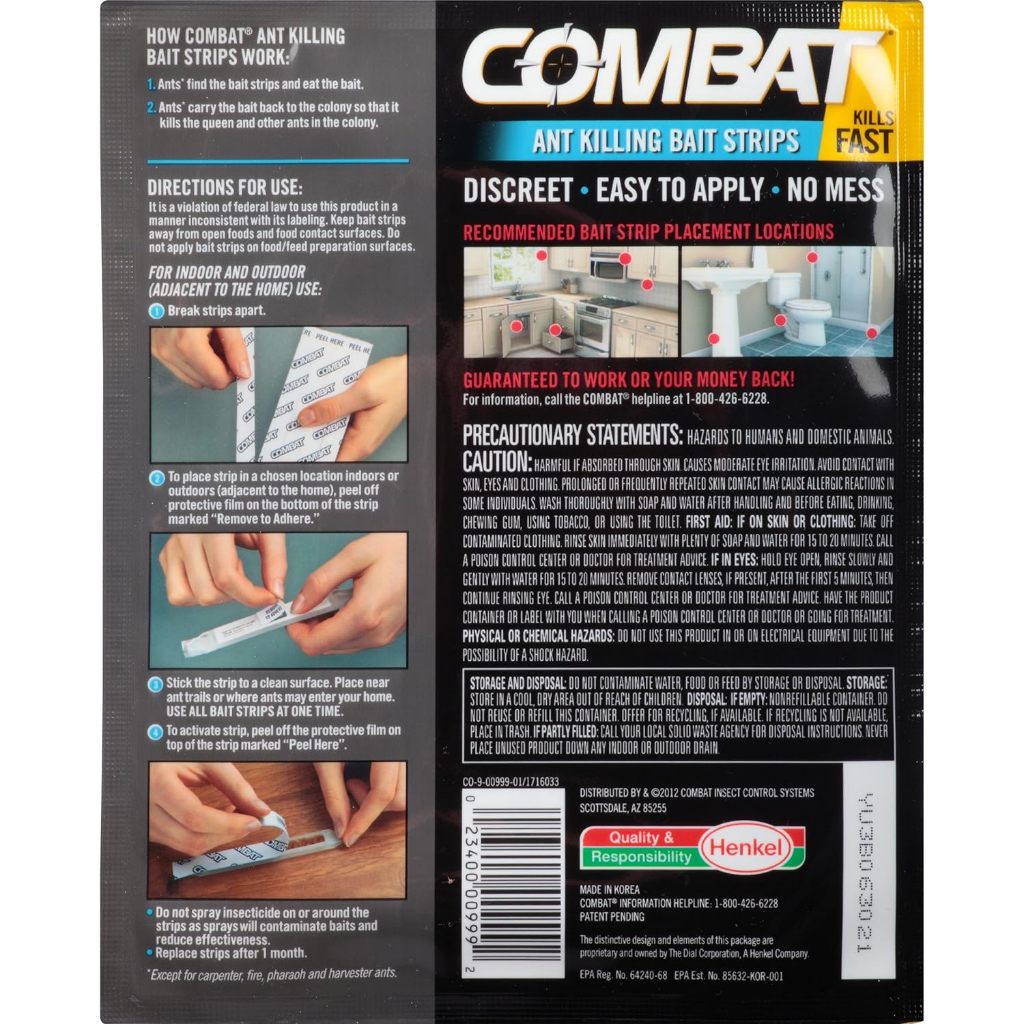 Combat Ant Killing Bait Strips Kills the Colony - 5 Bait Strips