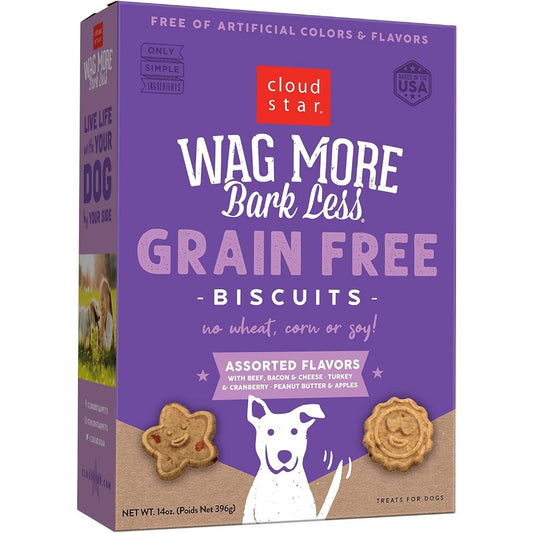 Cloud Star Wag More Bark Less Grain Free Biscuit Treat for Dogs - 14oz / 396g