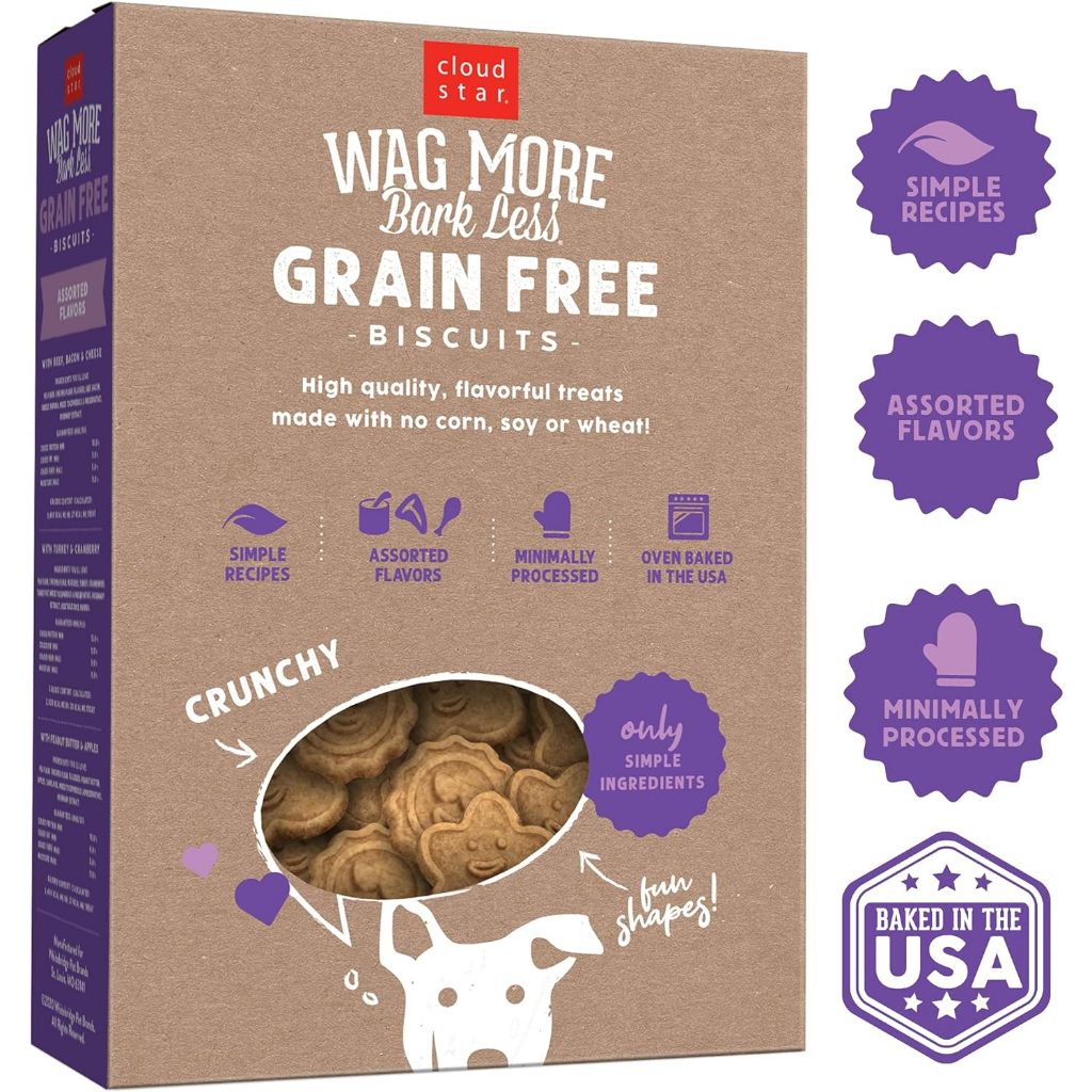 Cloud Star Wag More Bark Less Grain Free Biscuit Treat for Dogs - 14oz / 396g