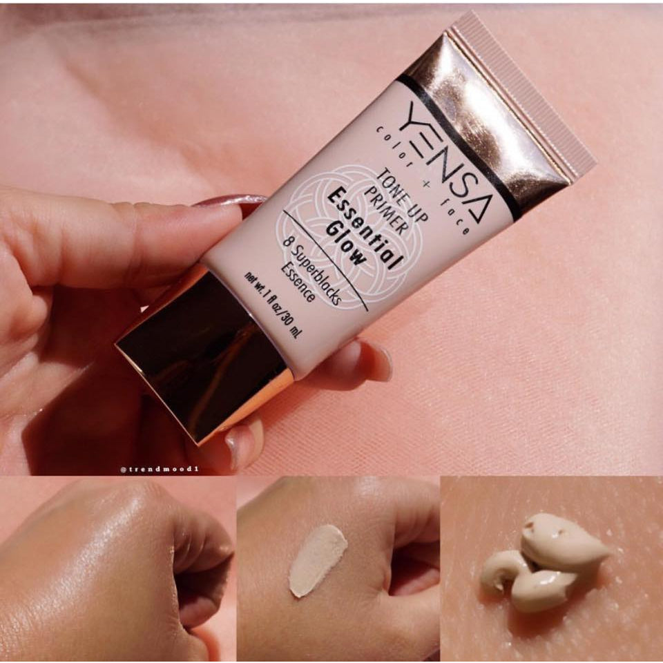 YENSA Tone Up Primer Essential Glow 8 Superblacks Essence 1oz/30mL