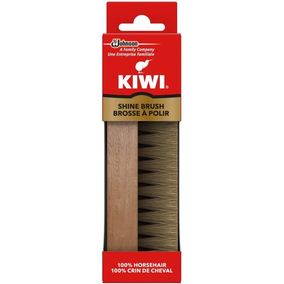 Kiwi Leather Shoe and Boot Shine Brush 100% HorseHair