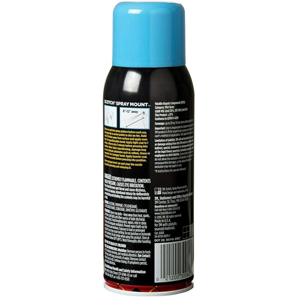 Scotch Repositinable Adhesive Spray Mount Non-Wrinkling Fine Mist Spray - 10.25oz/290g