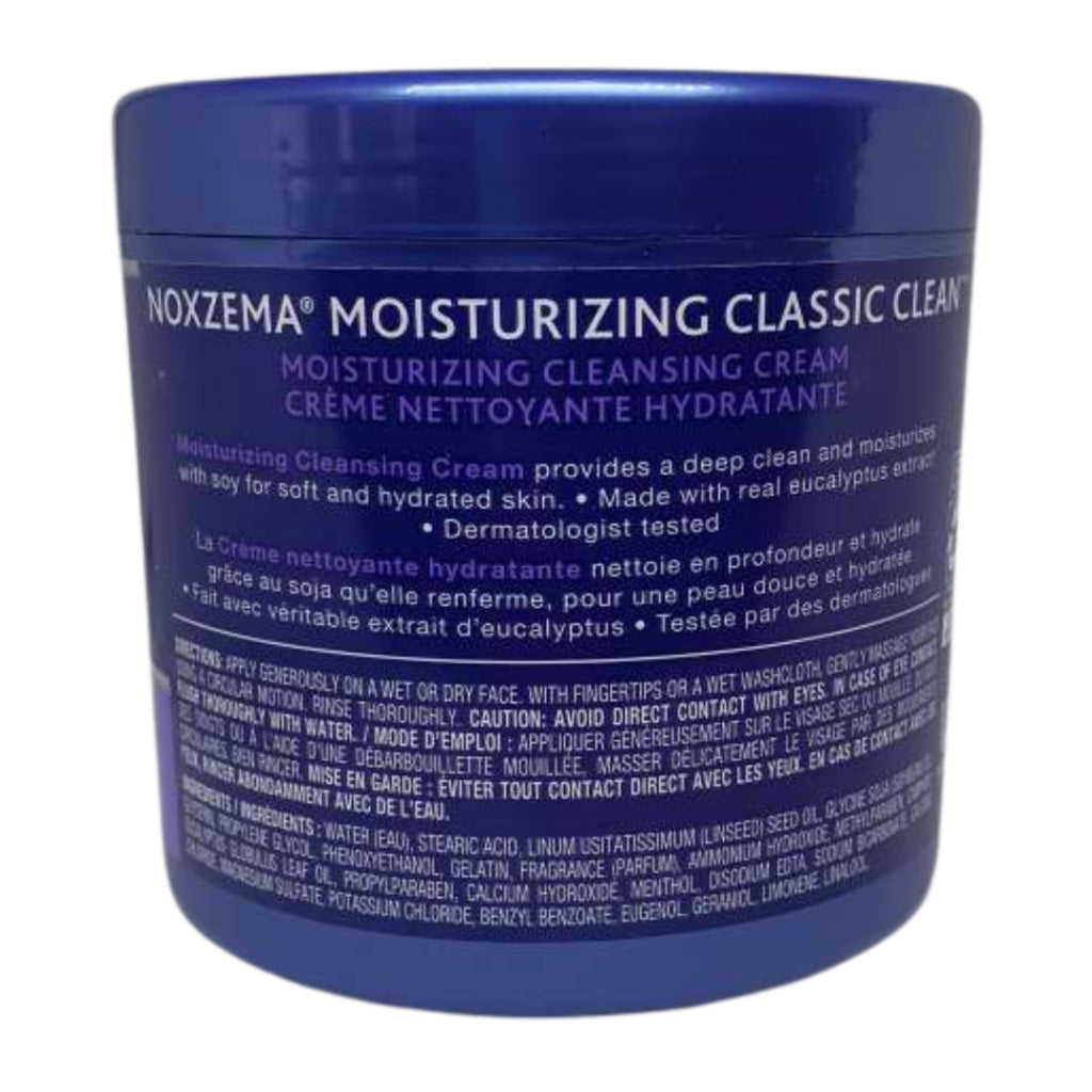 Noxzema Moisturizing Classic Cleansing Clean Cream With Eucalyptus Extract 12 Oz / 340g