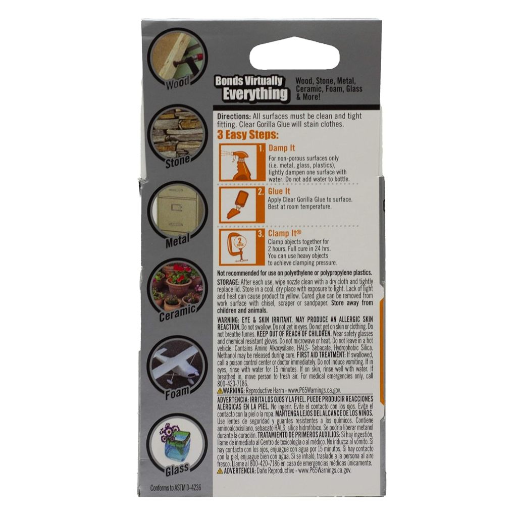 Gorilla Clear Glue Bonds Virtually Everything - 1.75 fl oz / 51ml