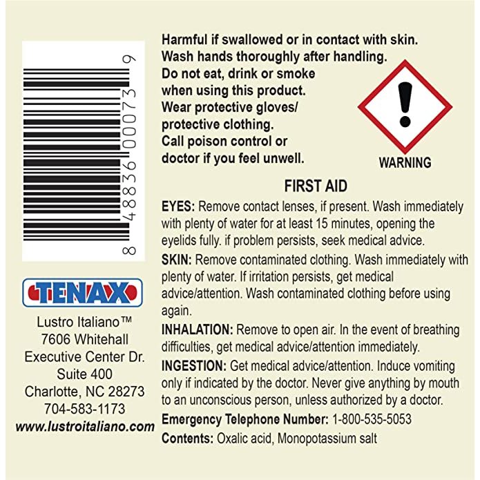 Lustro Italiano Etch Remover for Stone Shine (Not for Granite use) 8 Oz.