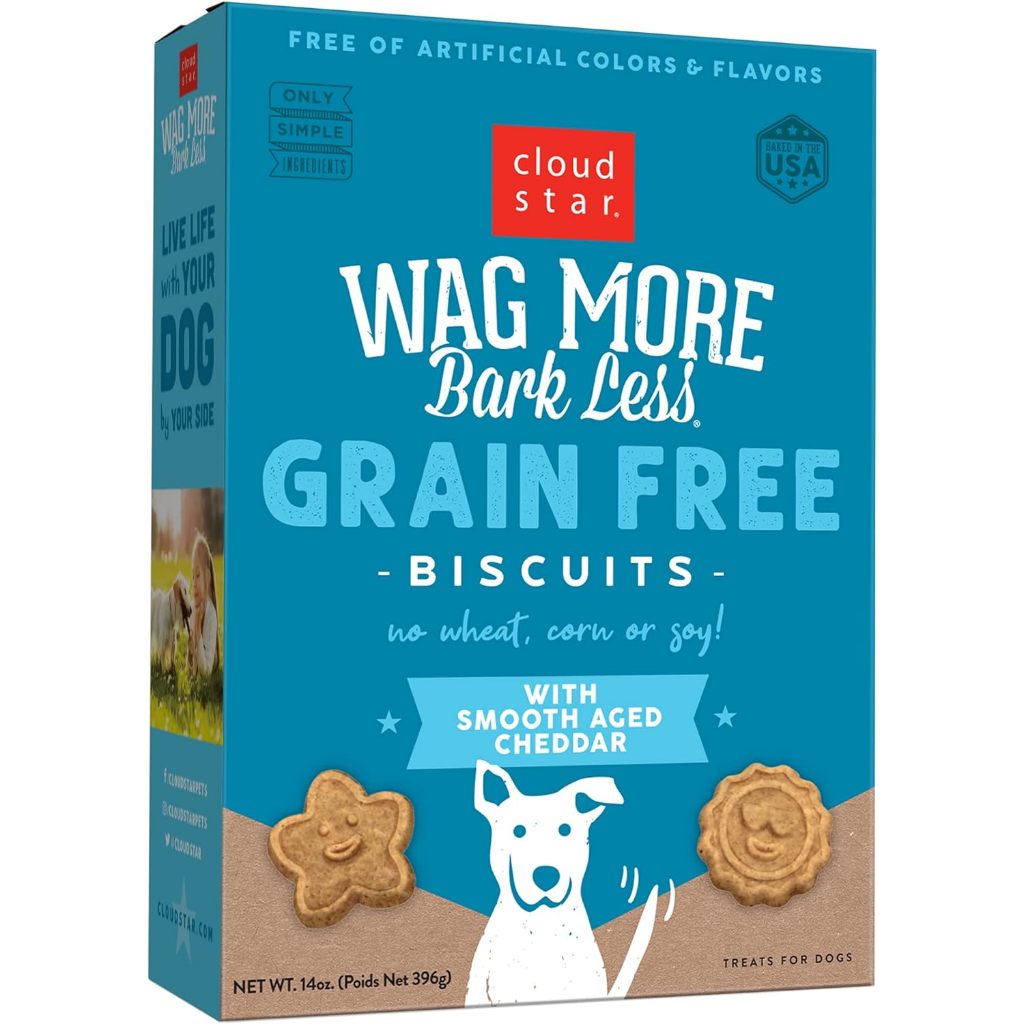Cloud Star Wag More Bark Less Grain Free Biscuit Treat for Dogs - 14oz / 396g