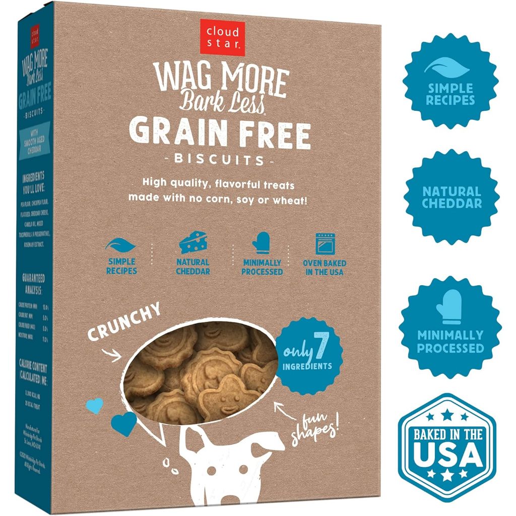 Cloud Star Wag More Bark Less Grain Free Biscuit Treat for Dogs - 14oz / 396g