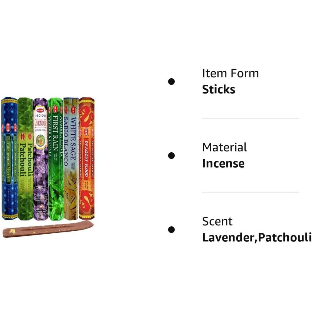 Six Most Popular Hem Incense Scents of All Time with Free Burner - 120 Sticks