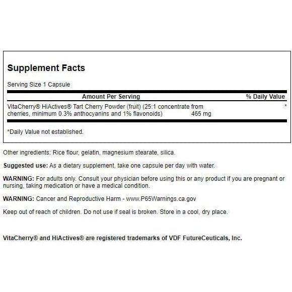 Swanson HiActives Tart Cherry 60 Capsules