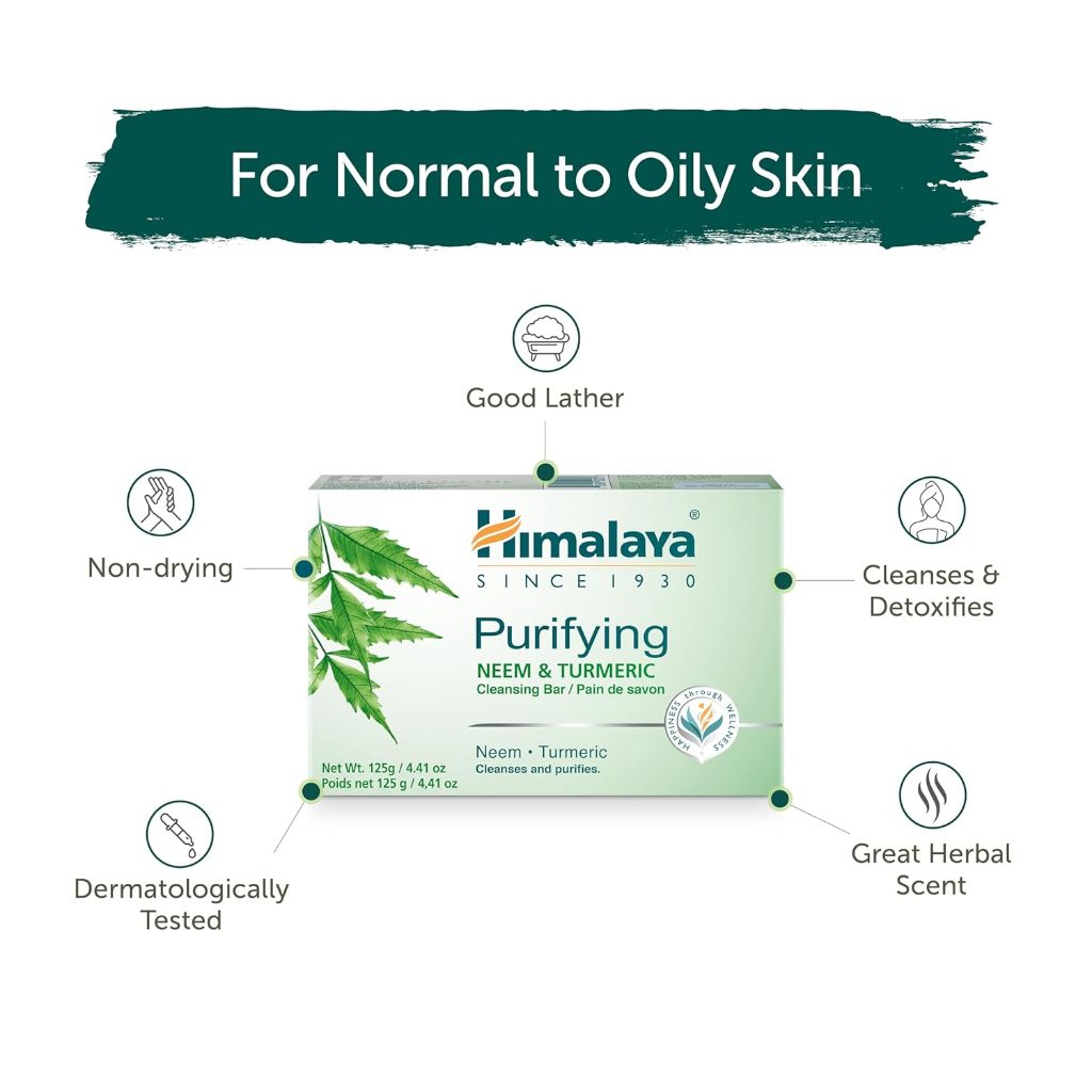 Himalaya Purifying Neem & Tumeric Cleansing Bar 125g
