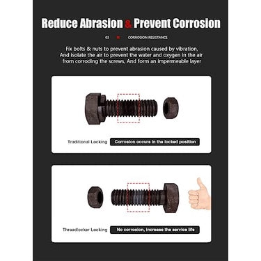 Eskonke Threadlocker M-242 Blue Medium Resistance Lock & Seal Fasteners Prevent Rust & Corrosion 0.4