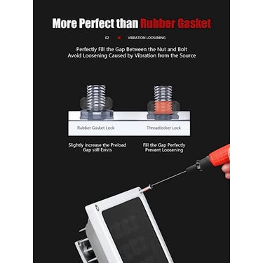 Eskonke Threadlocker M-242 Blue Medium Resistance Lock & Seal Fasteners Prevent Rust & Corrosion 0.4