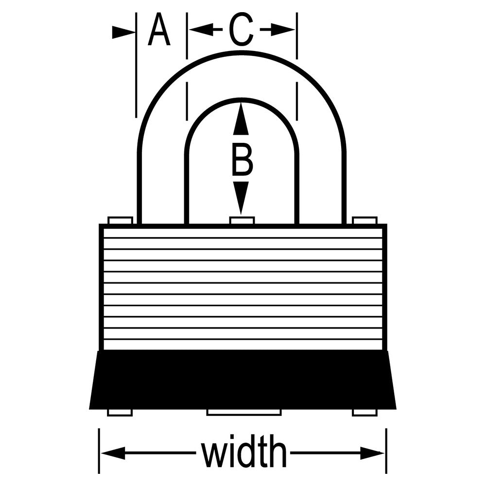 Master Lock Keyed Alike Laminated Steel Body for Strength & Durability 4 Padlocks (3009D)