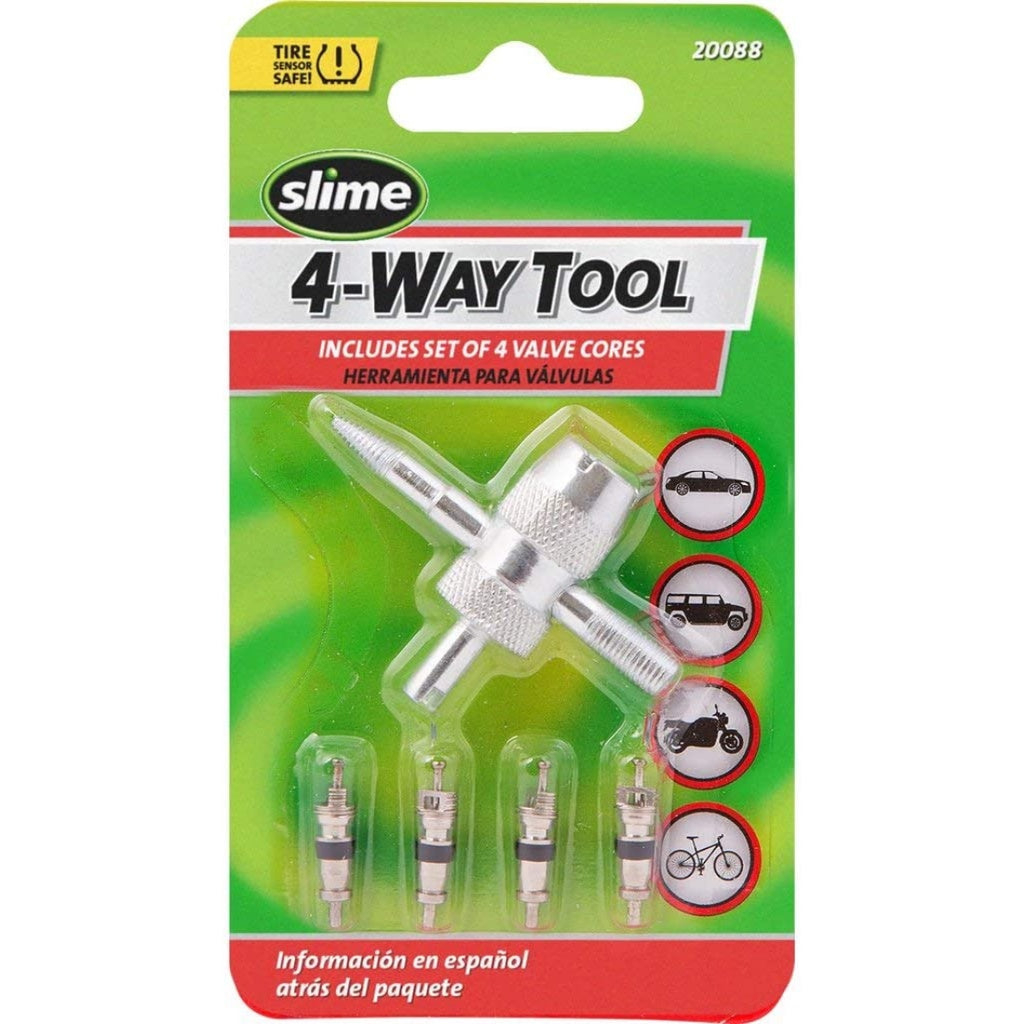 4 - Way Valve Tool With 4 Valve Cores 20088 1 Count