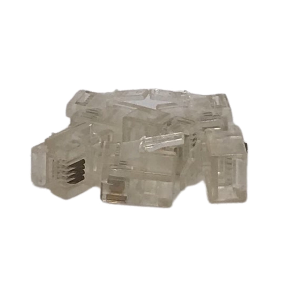 Liwanag Electrical Supply Modular Jack Network Male Plugs 6 Count (RJ11 6P4C)