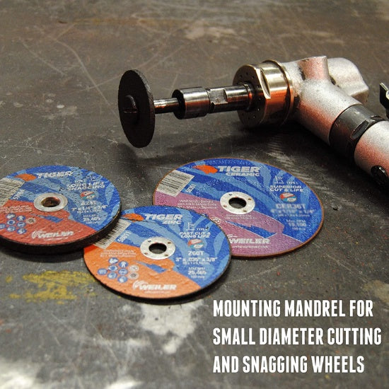 Weiler Mounting Mandrel for Cut - Off Wheels 1 Count (56490)