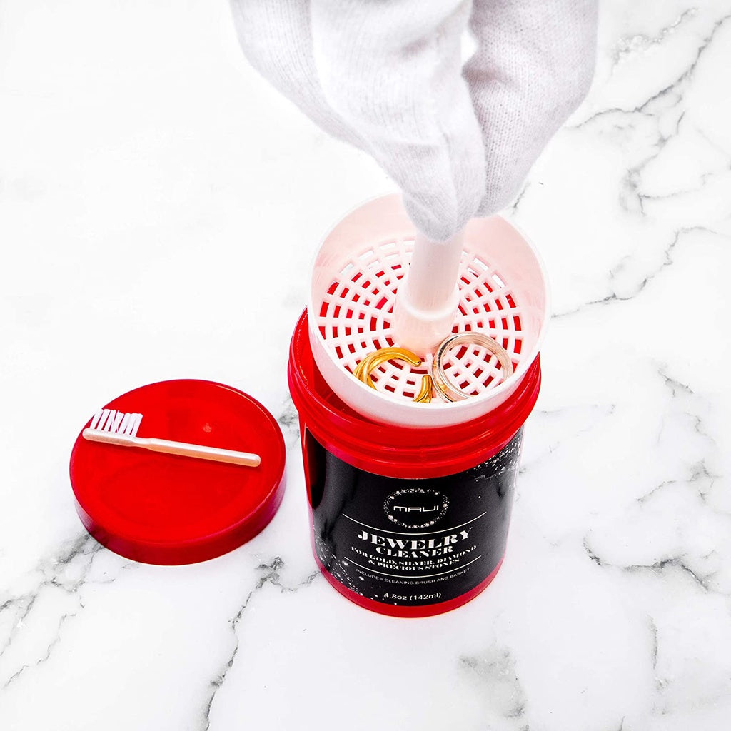 Maui Jewelry Cleaner for Gold, Silver, Diamond and Precious Stones 4.8 Oz (142 ml)