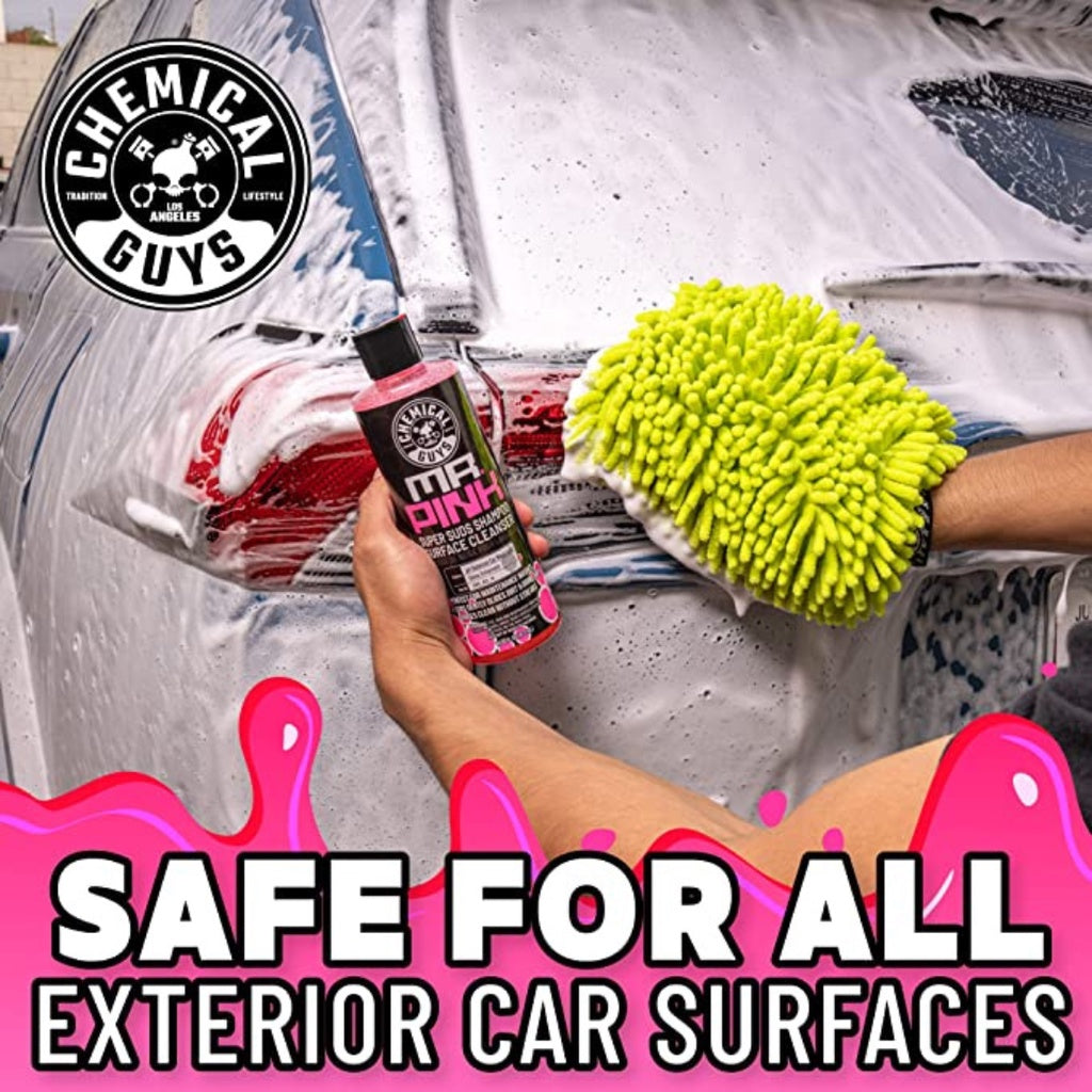 Chemical Guys Mr. Pink Super Suds Car Shampoo Superior Surface Cleanser Candy Scent 16 Fl Oz