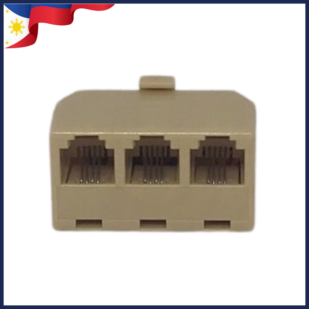 Sinag Electronical Devices 3 Way Phone Modular Jack Telephone Line Adapter Splitter 1 Count
