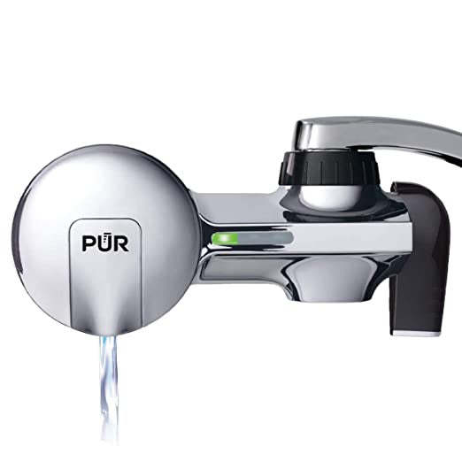 PUR Plus Chrome Faucet Filtration System With Bluetooth Easy To Attach With No Tools