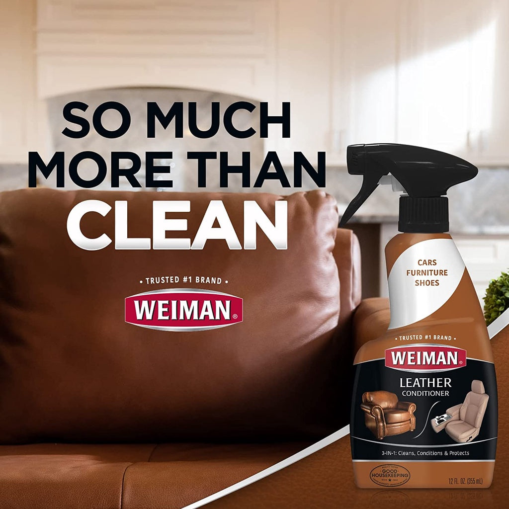 Weiman Leather Conditioner 3 - in - 1 Cleans Conditions & Protects, 22 oz / 651 ml