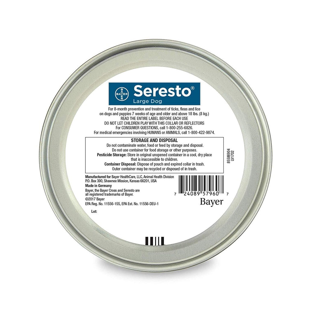 Bayer Animal Health Seresto Flea and Tick Collar for Large Dogs