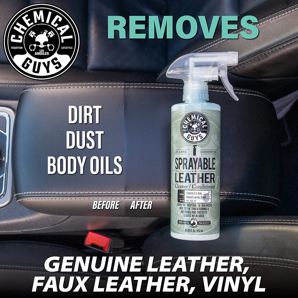 Chemical Guys Sprayable Leather Cleaner And Conditioner 16 Fl Oz / 473ml (SPI_103_16)
