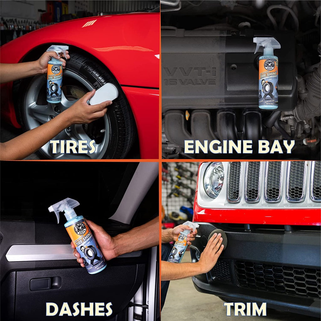 Chemical Guys Tire Kicker Tire Shine Dry To Touch Dressing With UV Blockers 16 Fl Oz (473ml)
