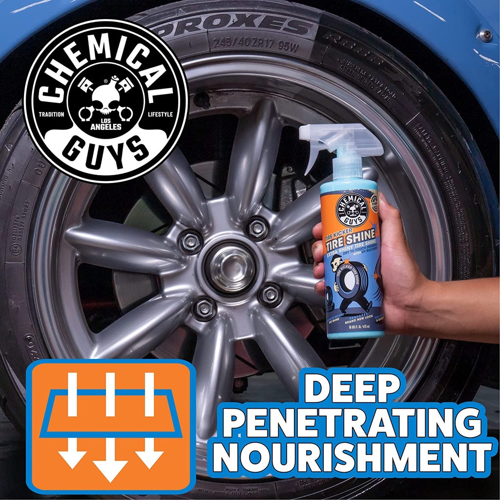 Chemical Guys Tire Kicker Tire Shine Dry To Touch Dressing With UV Blockers 16 Fl Oz (473ml)