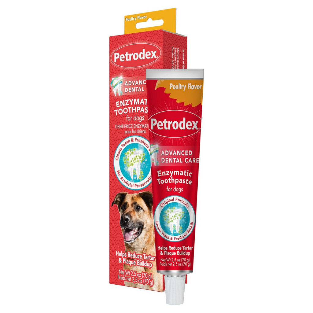 Petrodex Advanced Dental Care Toothpaste for Dogs, Poultry Flavor, 70 g / 2.5 oz.