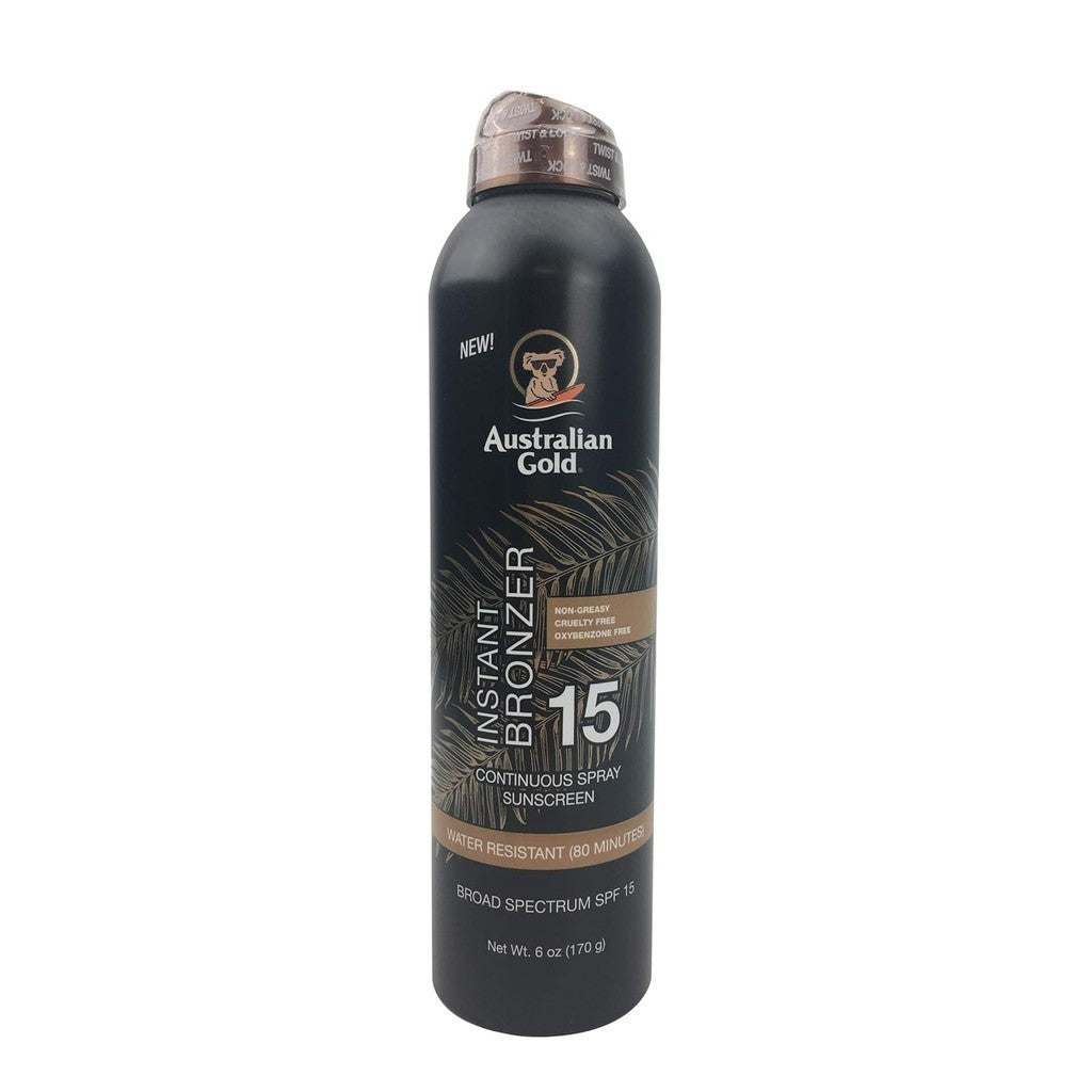 Australian Gold Instant Bronzer Continuous Spray Sunscreen SPF 15 (170g)