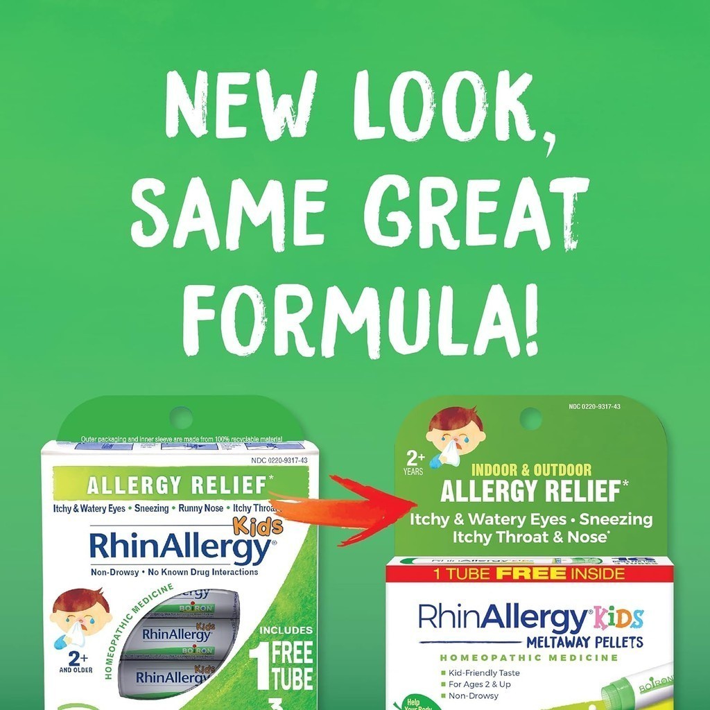 Boiron RhinAllergy Meltaway Pellets 3 Tubes ( Approx. 80 Pellets Each)