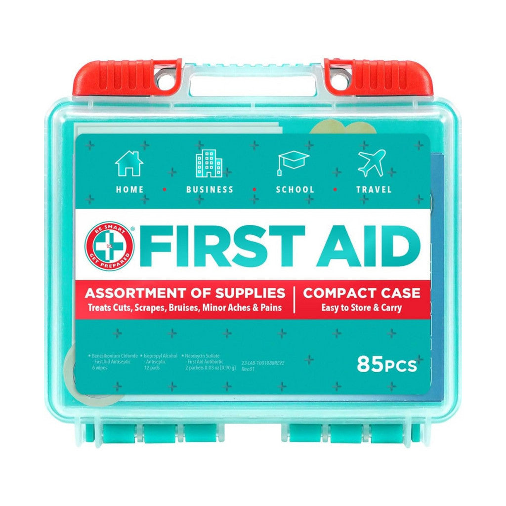 Be Smart Get Prepared First Aid Assortment of Supplies Compact Case (85 Pieces)