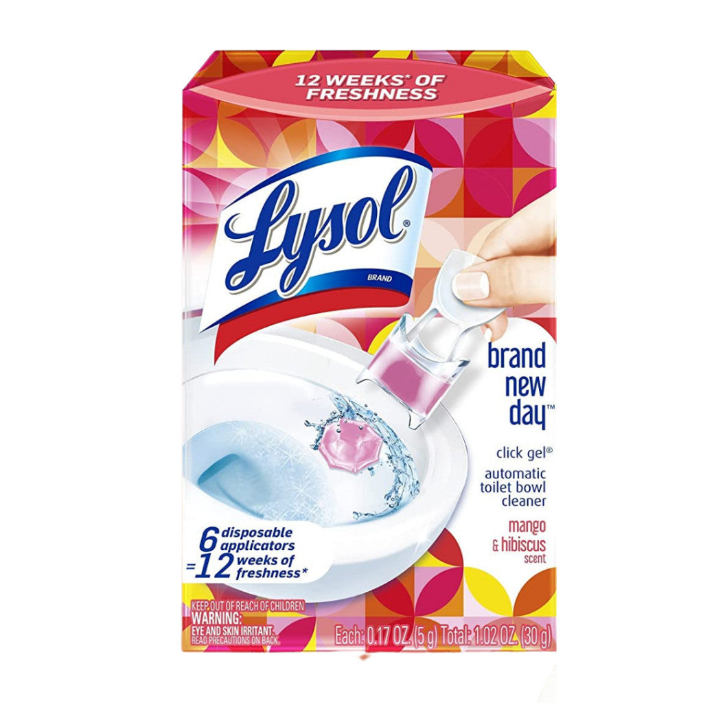 Lysol Click Gel Automatic Toilet Bowl Cleaner 6 applicators -NO BOX- 30g