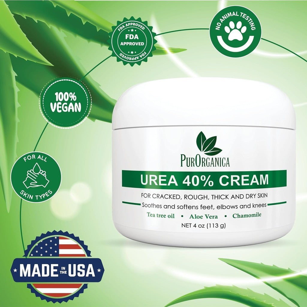 PurOrganica Urea 40% Cream for Dry Skin (113g)