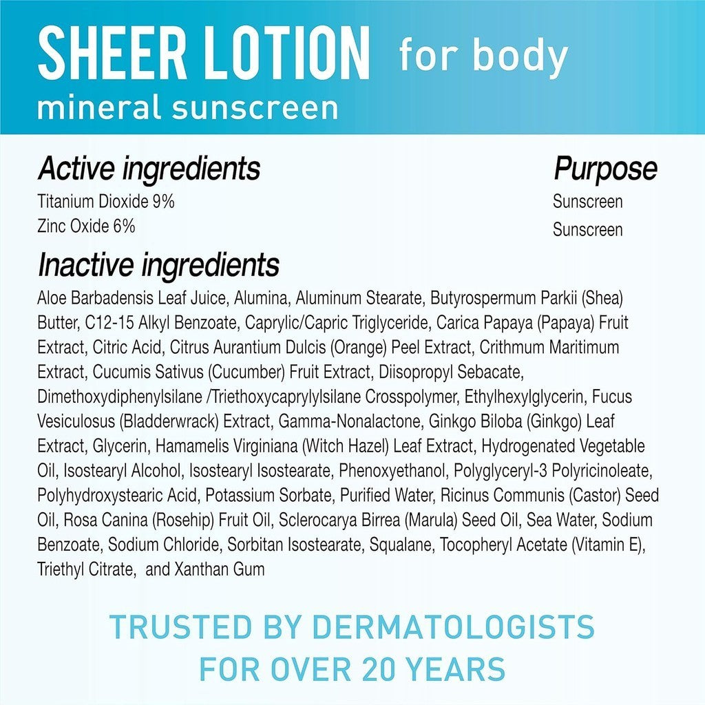 Blue Lizard Australian Sunscreen Sheer Lotion SPF 50+ (3 fl oz / 89ml)