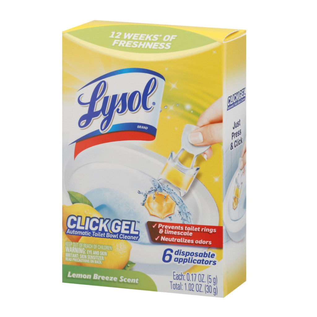 Lysol Click Gel Automatic Toilet Bowl Cleaner 6 applicators -NO BOX- 30g