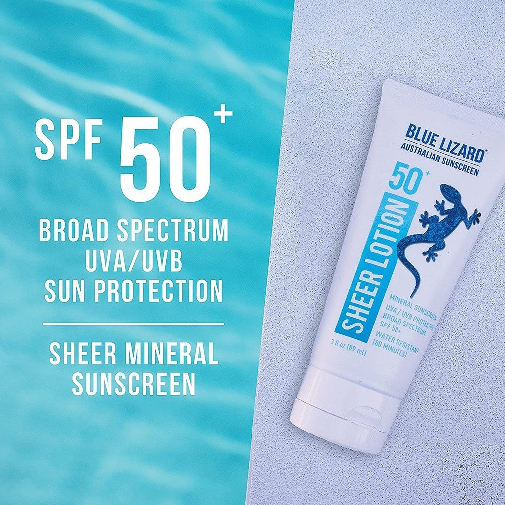 Blue Lizard Australian Sunscreen Sheer Lotion SPF 50+ (3 fl oz / 89ml)
